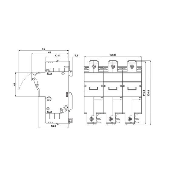 Fuse Carrier 3-pole, 100A, 22x58 image 11