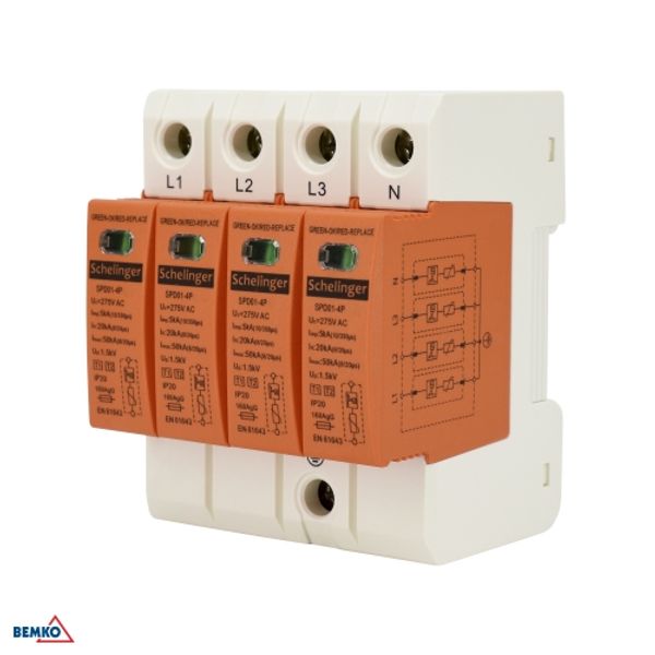 SURGE PROTECTOR 4P 5kA(10/350) CLASS T1+T2 (B+C) SCHELINGER image 1