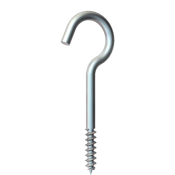 915 3.9x60 G  Ceiling hook, with thread for wood, 3.9x60mm, Steel, St, galvanized, DIN EN 12329 image 1