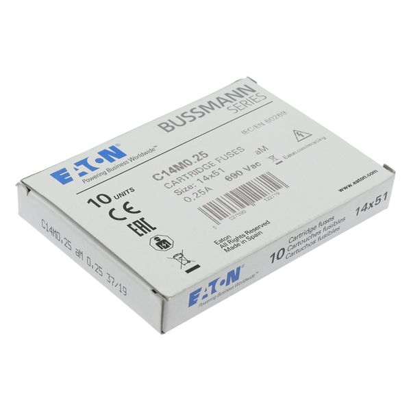 Fuse-link, LV, 0.25 A, AC 690 V, 14 x 51 mm, aM, IEC image 17