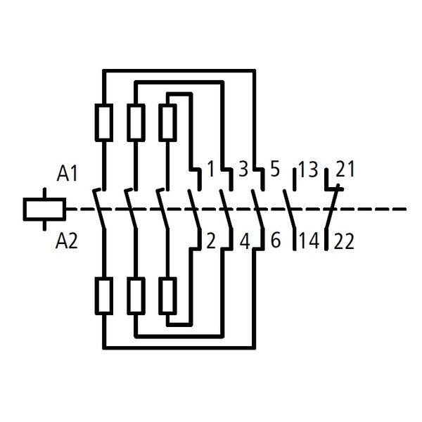 Capacitor switching Contactor 12.5 kVAr, 1 NO + 1 NC, 230VAC image 3