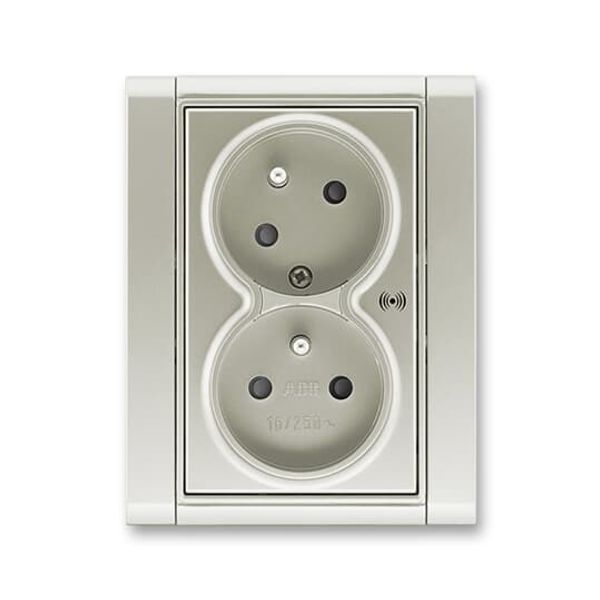 5583F-C02357 32 Double socket outlet with earthing pins, shuttered, with turned upper cavity, with surge protection ; 5583F-C02357 32 image 58