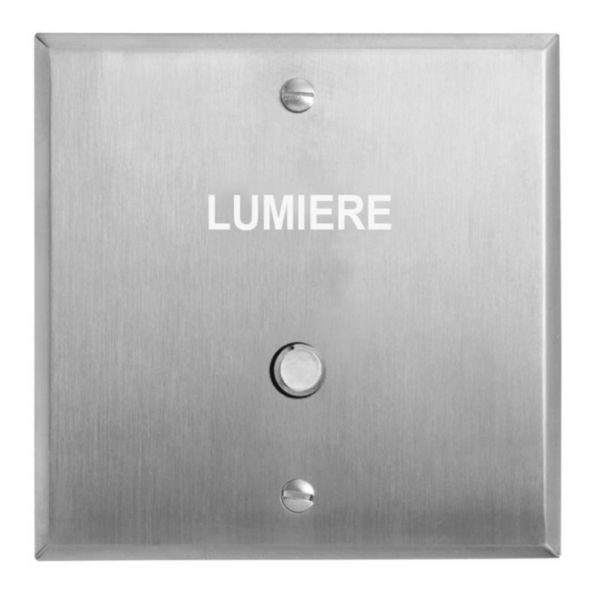 Art d'Arnould universe Memory illuminated push button 1 position without collar with Light marking - brushed steel image 1