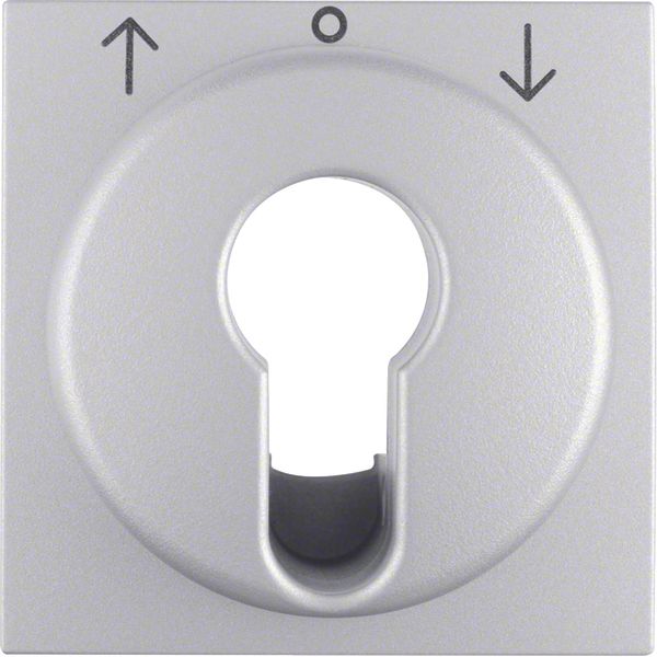 Centre plate for key push-button for blinds/key switch, B.7, al., matt image 1