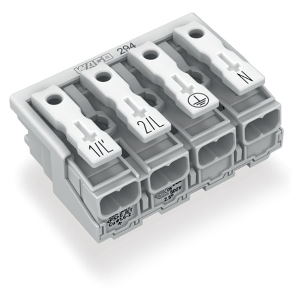 Lighting connector push-button, external without ground contact white image 2