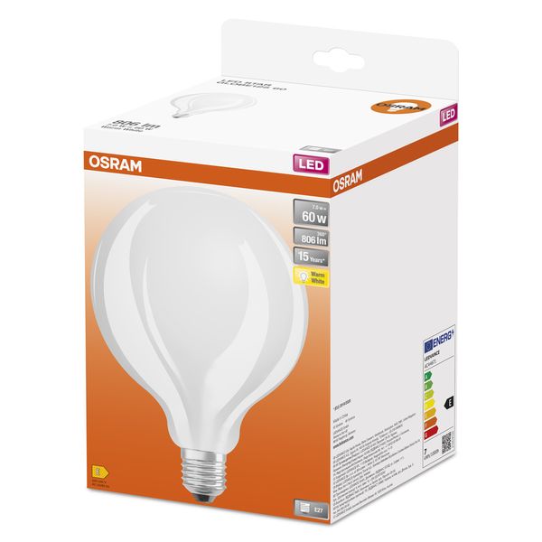 LED Retrofit CLASSIC GLOBE125 7W 827 Frosted E27 image 5