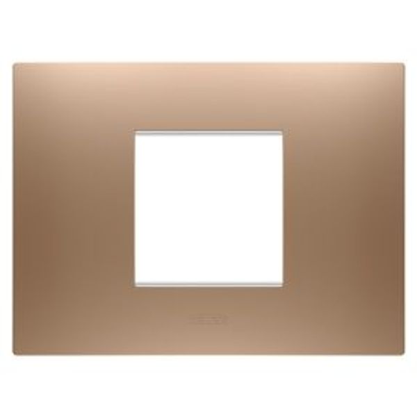 EGO PLATE - IN PAINTED TECHNOPOLYMER - 2 MODULES - SOFT COPPER - CHORUSMART image 1