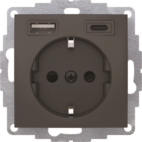 B. SOCKET SOCKET WITH 2xUSB A+C S.1/B.3/B.7 CARBON image 1