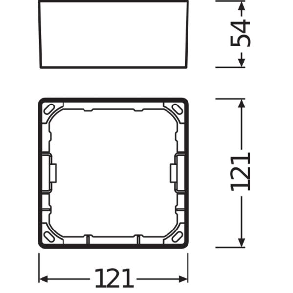 DOWNLIGHT SLIM SQUARE FRAME 105 WT image 3