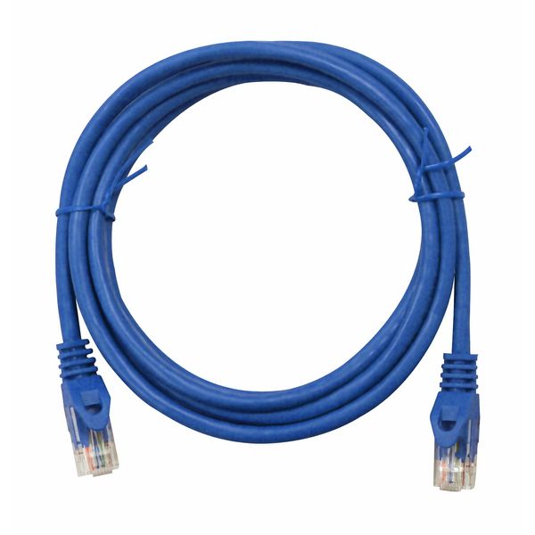 Patchcord RJ45 unshielded, Cat.6, PVC, blue, 1.0m image 1