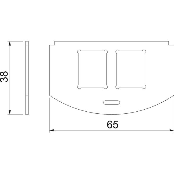 MP R2 2C Mounting plate for GES R2 for 2x Typ  C image 2