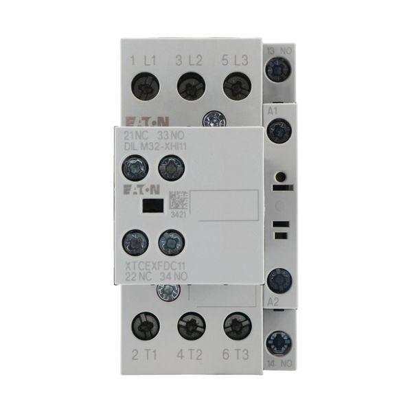 Contactor, 380 V 400 V 15 kW, 2 N/O, 1 NC, RDC 24: 24 - 27 V DC, DC operation, Screw terminals image 13