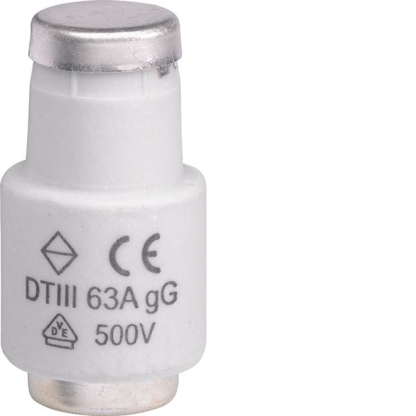 Fuse-link DIII E33 63A 500V gG T with indicator image 1