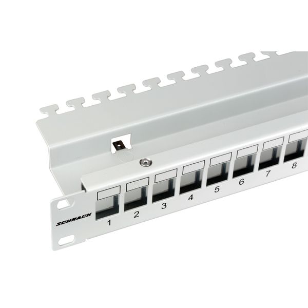 Patchpanel 19" empty for 24 modules (SFA)(SFB), 1U, RAL7035 image 9