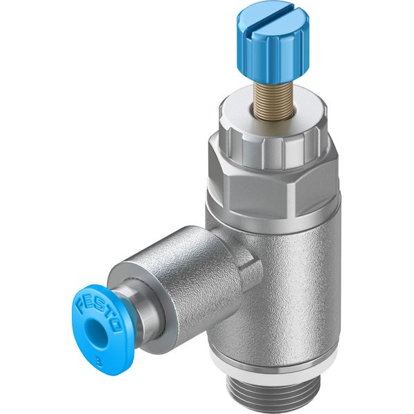 GRLA-1/8-QS-3-RS-D One-way flow control valve image 1