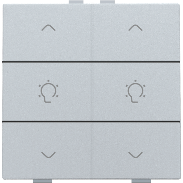 Double dimming control for Niko Home Control, sterling coated image 2