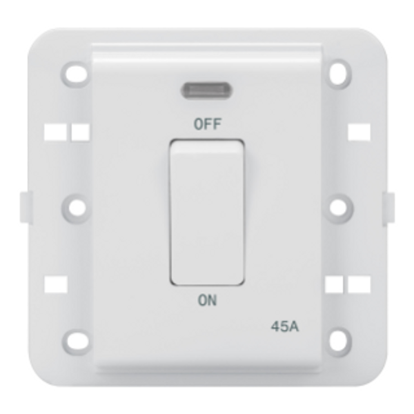 ONE-WAY SWITCH 2P 250V ac - BRITISH STANDARD - 45 A - 1 GANG - BACKLIT - WHITE - CHORUSMART image 1