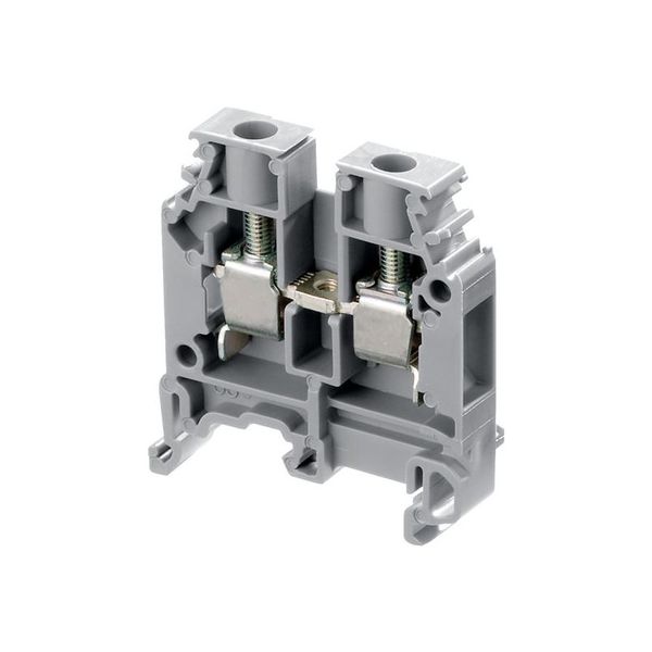 M6/8,1, FEED THROUGH, SCREW CLAMP TERMINAL BLOCK, GREEN, 8AWG, 6MM image 1