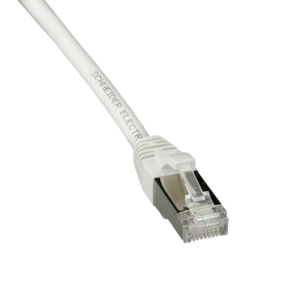 Actassi - propojovací kabel, Kategorie 6A, S/FTP, LSZH, 1 m, bílý (ACTPC6ASFLS10WE) image 1