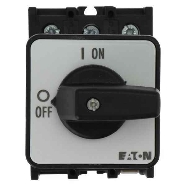 On-Off switch, P1, 40 A, rear mounting, 3 pole, with black thumb grip and front plate image 12