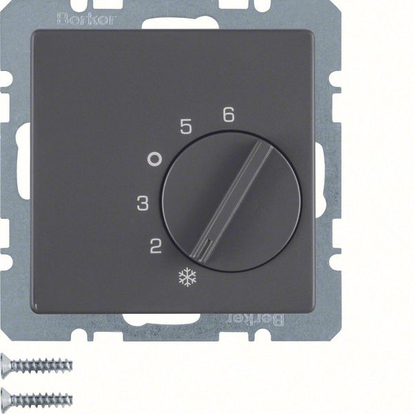 Thermostat, change-over contact, centre plate, Q.1/Q.3, ant. velvety,  image 1