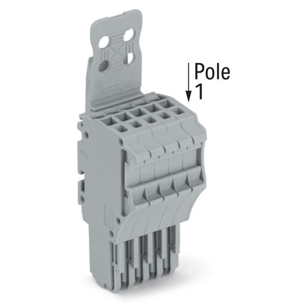 1-conductor female connector Push-in CAGE CLAMP® 1.5 mm² gray image 2