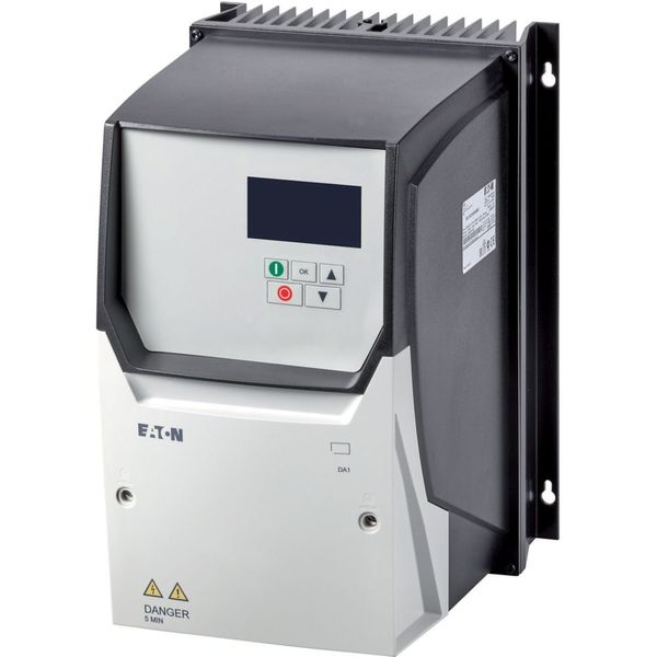 Variable frequency drive, 500 V AC, 3-phase, 17 A, 11 kW, IP66/NEMA 4X, OLED display image 1