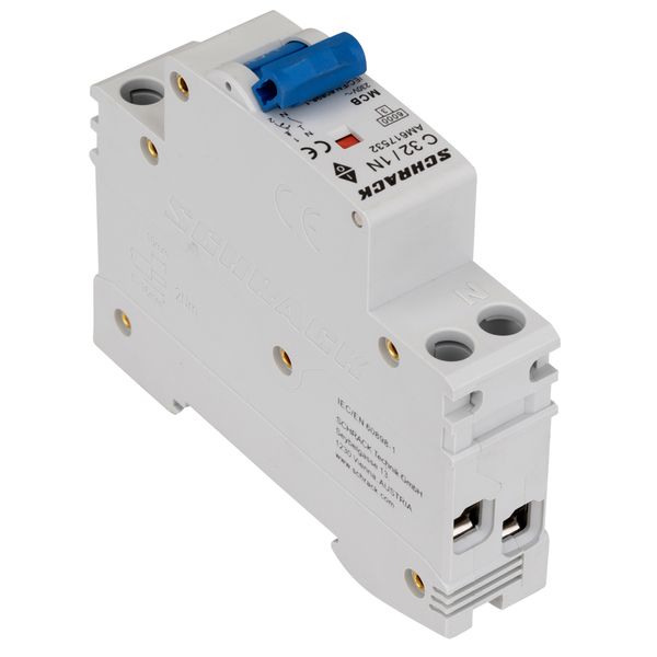 Miniature Circuit Breaker (MCB) AMPARO 6kA, C 32A, 1+N, 1MW image 7