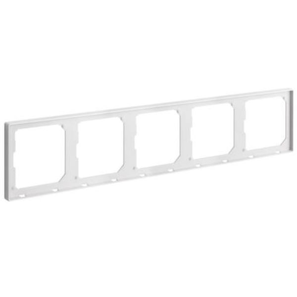 Galion - 5 gangs plate kit support - White image 1