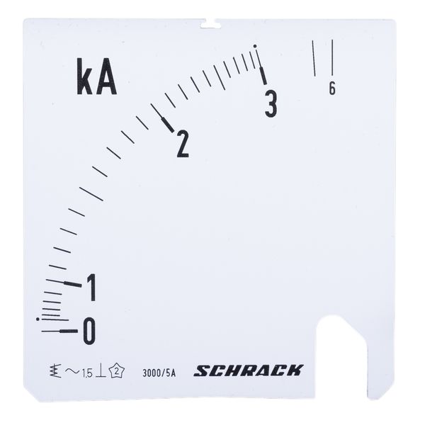 Scale Plate, 96x96mm, 3000/6000/5A AC image 1