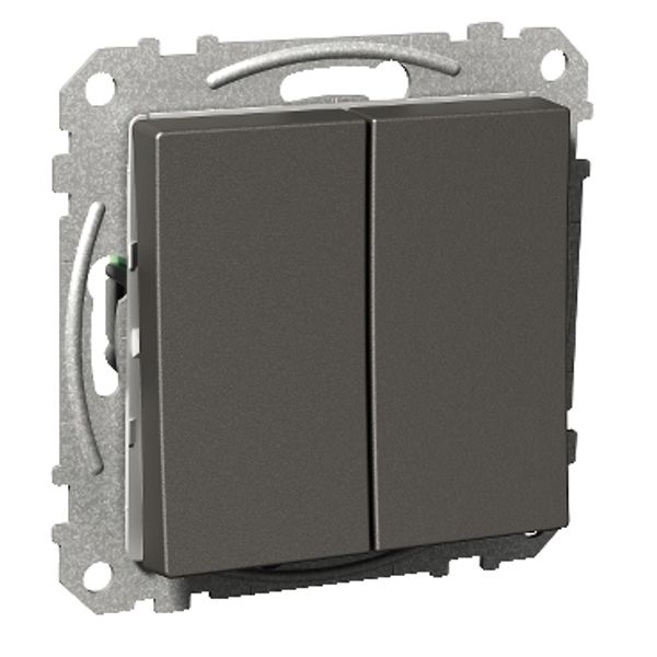 Exxact rocker switch 2-circuits screwless anthracite image 3