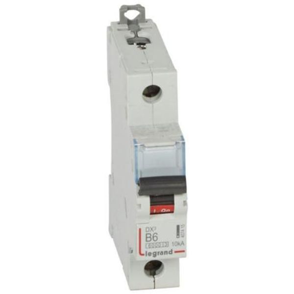 DX³6000 10kA high inlet and low outgoing screw circuit breaker 1P 230V~ to 400V~ - 6A - curve B - 1 module image 1