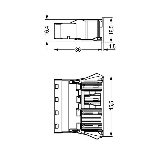 Snap-in socket 4-pole Cod. B gray image 4