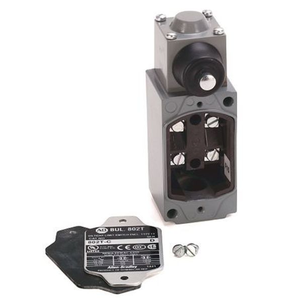 Allen-Bradley, 802T-C, Limit Switch, NEMA Type 4 and 13 Oiltight Construction, Non-Plug-In, Side Push Rod, 2-Circuit, Whole Switch image 1