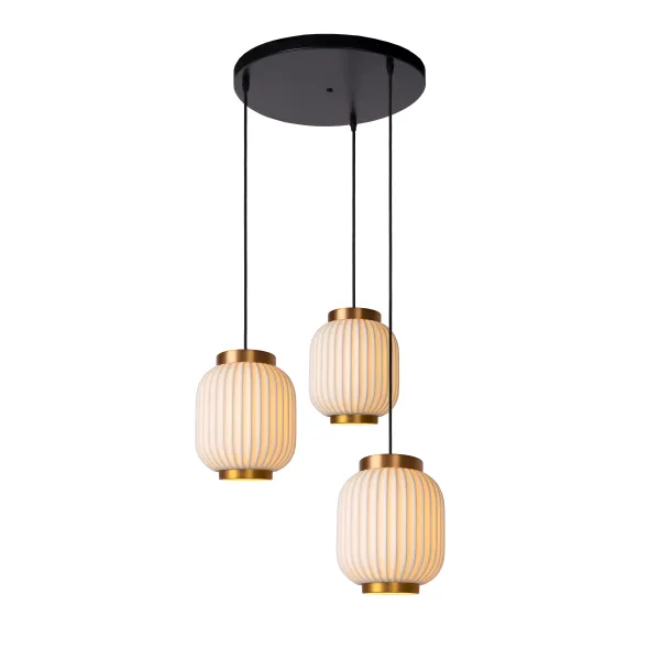 Lucide GOSSE - Pendant light - 3xE27 - White image 1