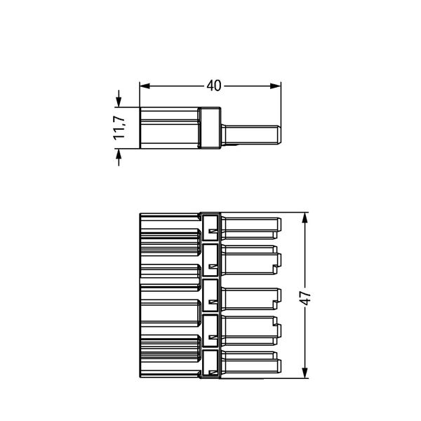 Intermediate coupler 5-pole Cod. A black image 3