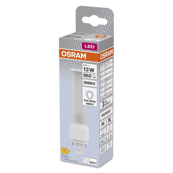 OSRAM DULUX LED D EM & AC MAINS 6W 840 G24D-1 image 14