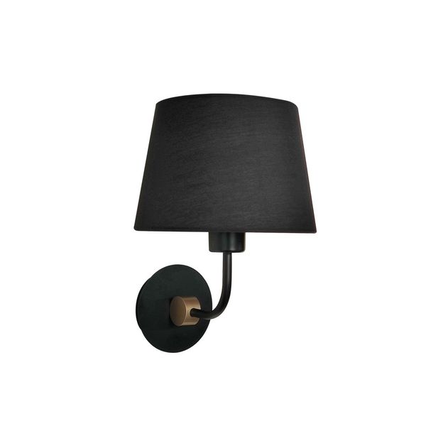 Solor Black+Gold Wall Lamp 1xE27 image 1