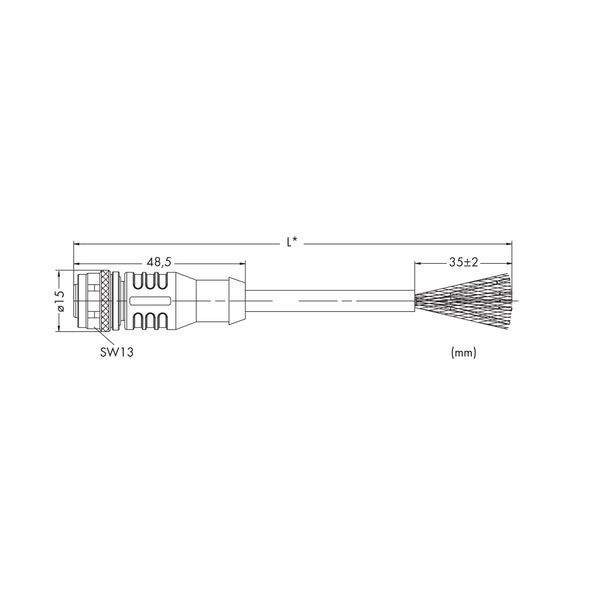 PROFIBUS cable M12B socket straight 5-pole violet image 4