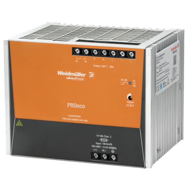 Power supply, 960 W, 40 A @ 50 °C image 1