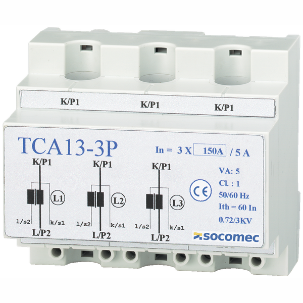 Cable-through CT TCA 13-3P 3x125A/5A Class 1 2,5VA image 1