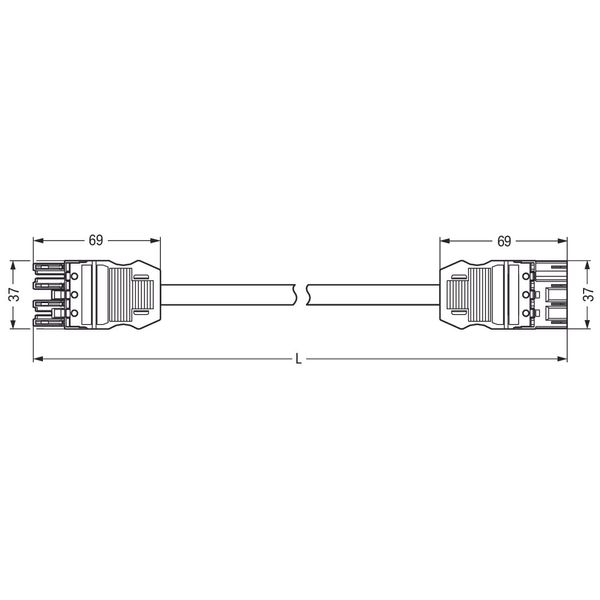 pre-assembled interconnecting cable;Eca;Socket/plug;white image 2