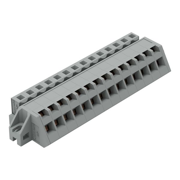 1-conductor female connector, angled CAGE CLAMP® 2.5 mm² gray image 1