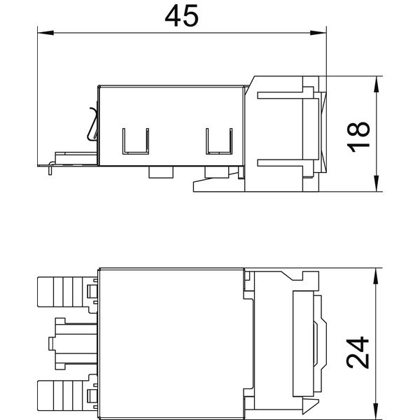 ASM-C5 GS Connection module CAT5 snap-in shielded image 2