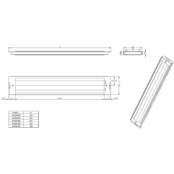 Cable entry gland plate with two brush gasket, W=600 mm image 2