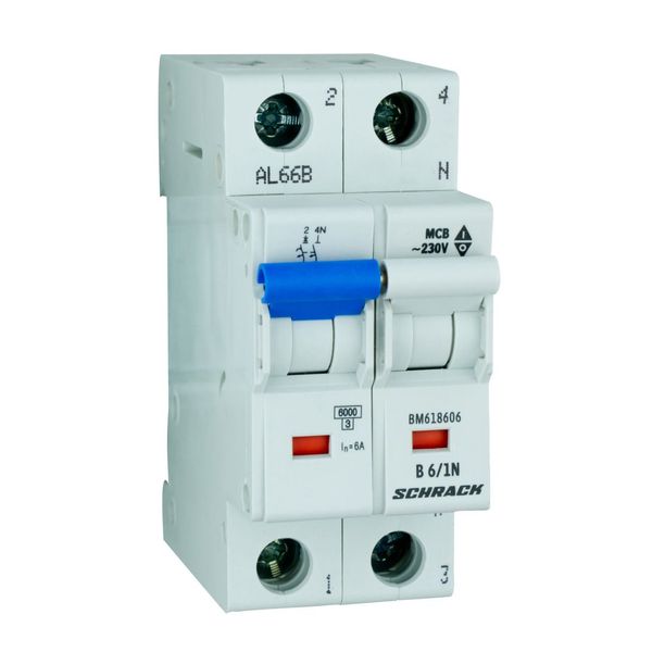 Miniature Circuit Breaker (MCB) B, 6A, 1+N, 6kA image 2