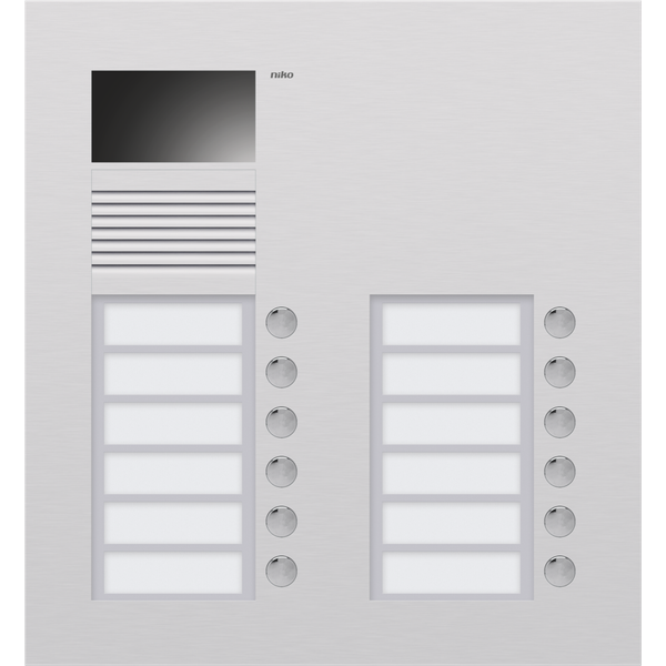 Flush-mounting external unit with 12 bells and colour camera image 2