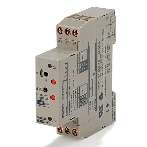 Timer, DIN rail mounting, 17.5 mm, 24-230 VAC/24-48 VDC, star-delta-de image 4