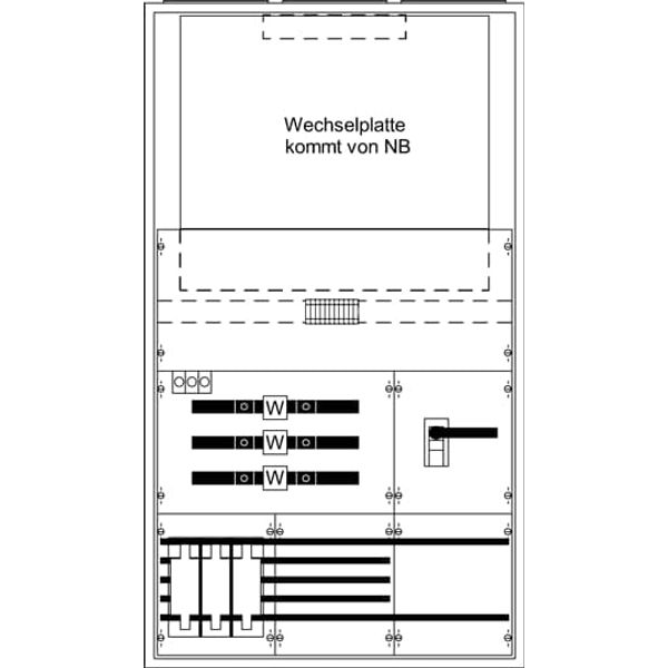 KS448 Measurement and metering transformer cabinet, Field width: 3, Rows: 0, 1400 mm x 800 mm x 215 mm, Isolated (Class II), IP31 image 7