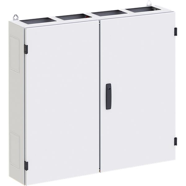 TW409G Wall-mounting cabinet, Field Width: 4, Number of Rows: 9, 1400 mm x 1050 mm x 350 mm, Grounded, IP55 image 1